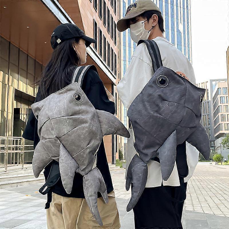 Shark Backpack for Male and Female Students, Personalized Large Capacity Multifunctional Computer Backpack