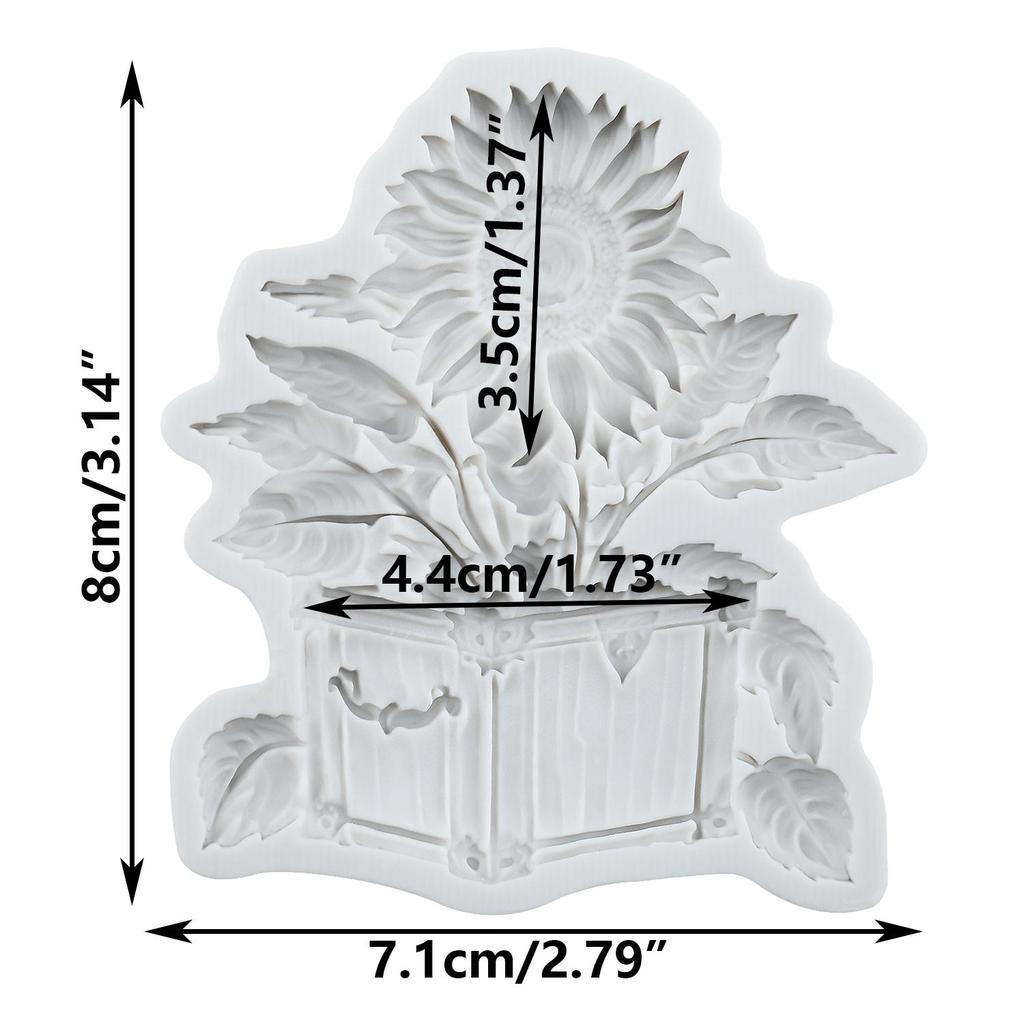 Sunflower Silicone Mold Hydrangea Flower Fondant Molds Cake Decorating Tools Cupcake Topper Candy Resin Clay Chocolate Gumpaste Mold