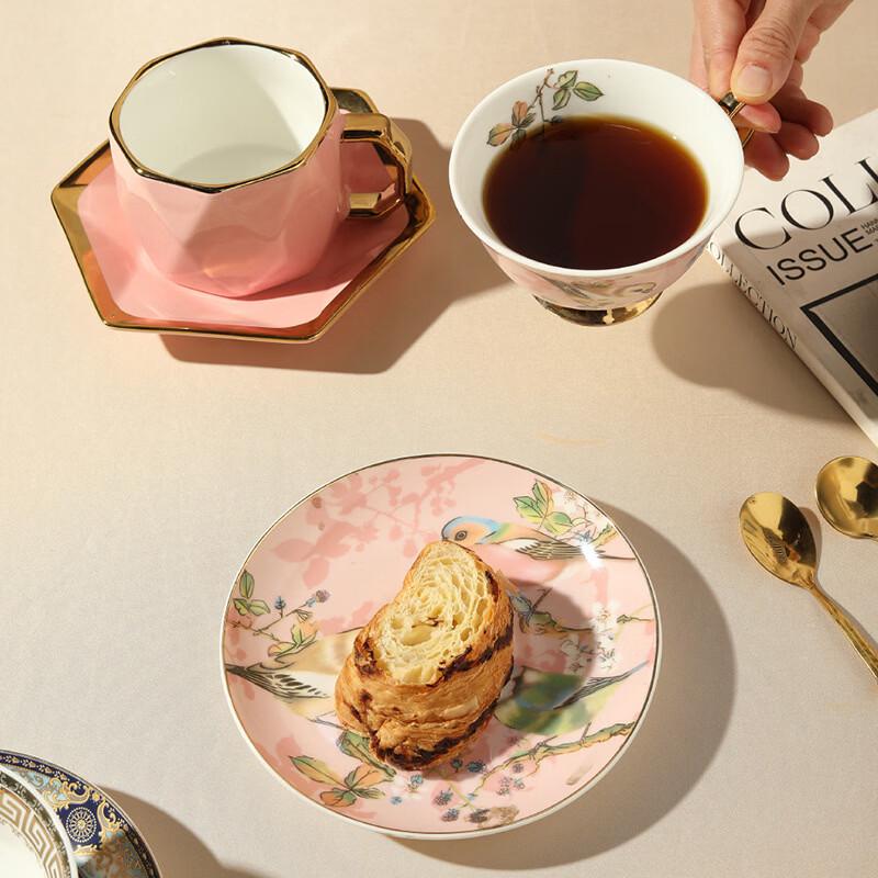 Bone China European Coffee Cup & Saucer Gift Set