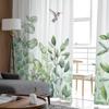 Aquarell-Pflanzenblätter, Kolibri, grün, durchsichtiger Fenstervorhang, Tüllvorhänge für Wohnzimmer, Schlafzimmer, Wohnkultur, Voile-Vorhänge