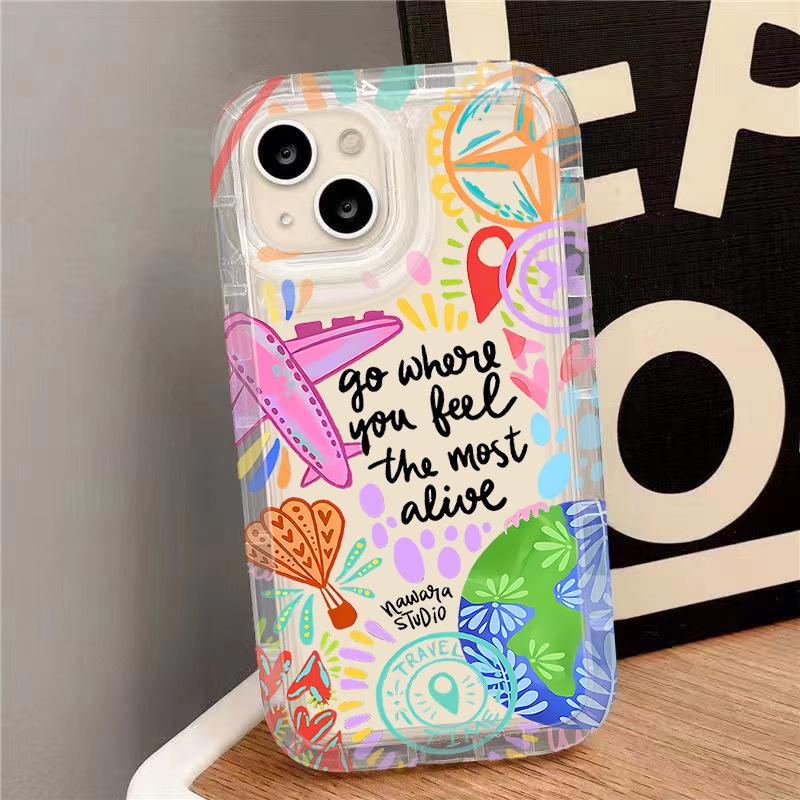 

Graffiti Architecture Series Phone Case For iPhone 17 16 15 14 13 12 11 Pro Max 17 Air 14 15 Plus 16E Shockproof Bumper Cover iPhone 11 Pro