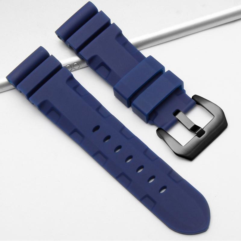 High Quality Rubber Watch Strap for The Panerai Diving Series 1164 PAM01209 Black Silicone Waterproof Strap 22mm 24mm 26mm