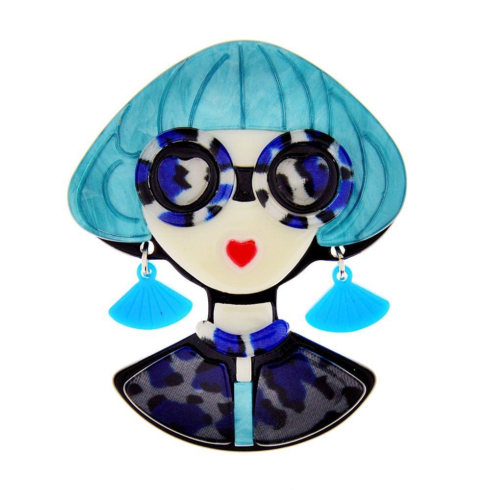 Girl Korean Style Brooch Acrylic Brooch Acetate Fiber Brooch Acetic Acid Brooch Women Collar Pin