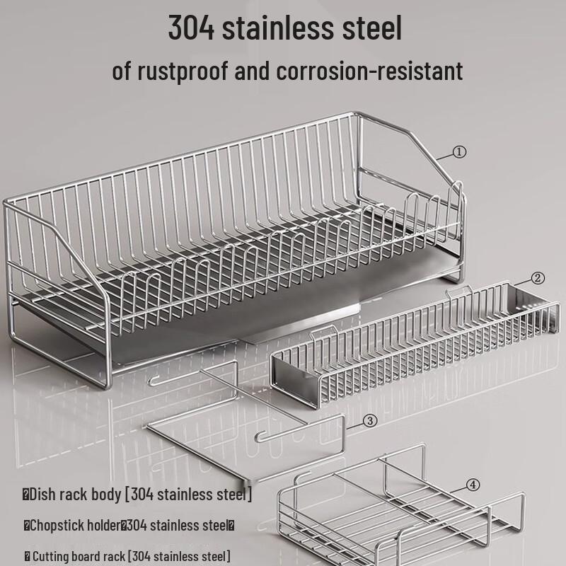 304 Stainless Steel Kitchen Dish Drainer Rack