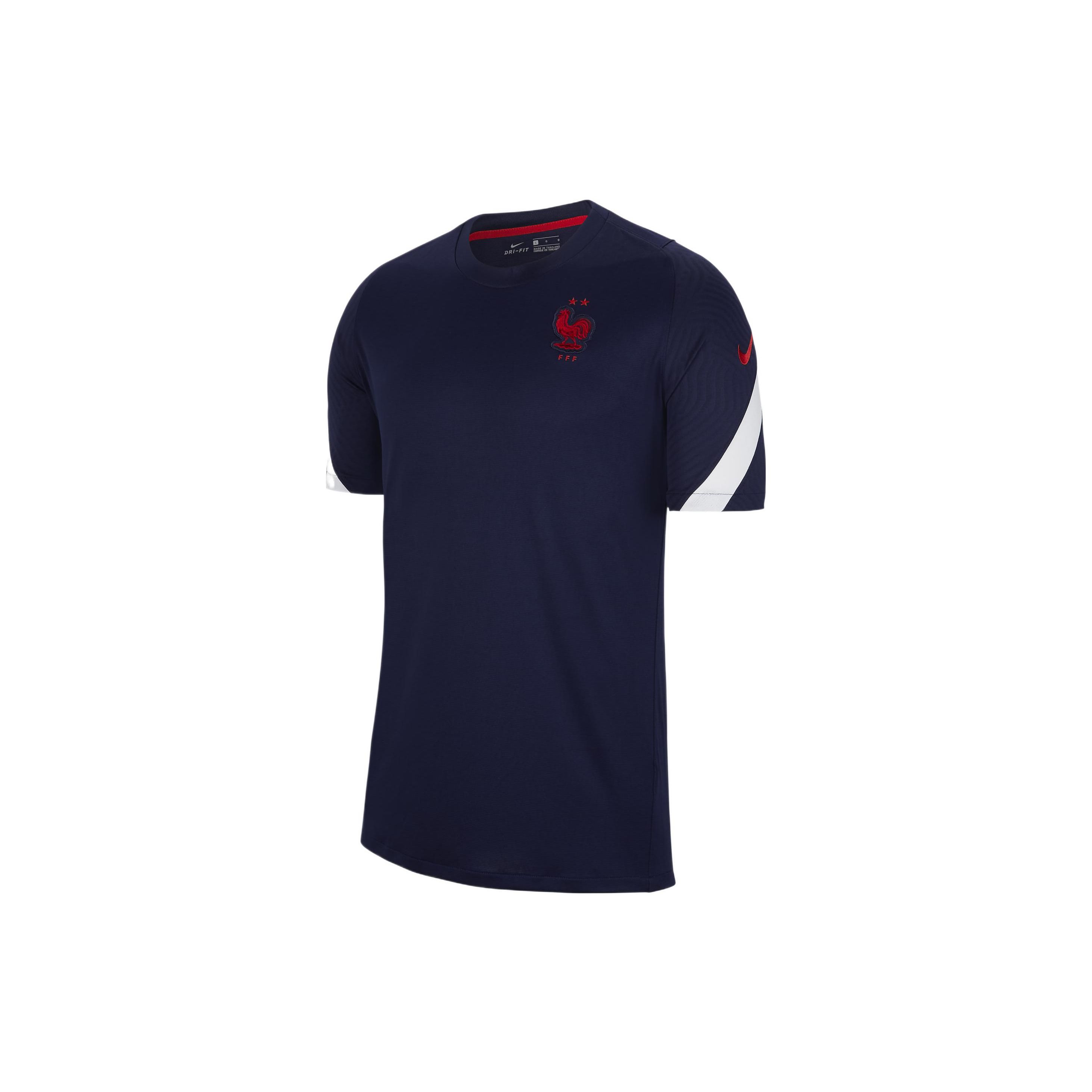 

Nike Футболка мужская с коротким рукавом и круглым вырезом с принтом логотипа национальной сборной Франции по футболу, синяя, CD2177-400