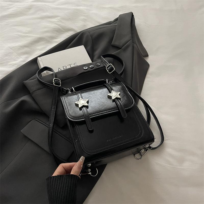 Korean Version of Simple College Style Fashionable Versatile Backpack Women's 2025 New High-end Casual Lightweight Small Backpack