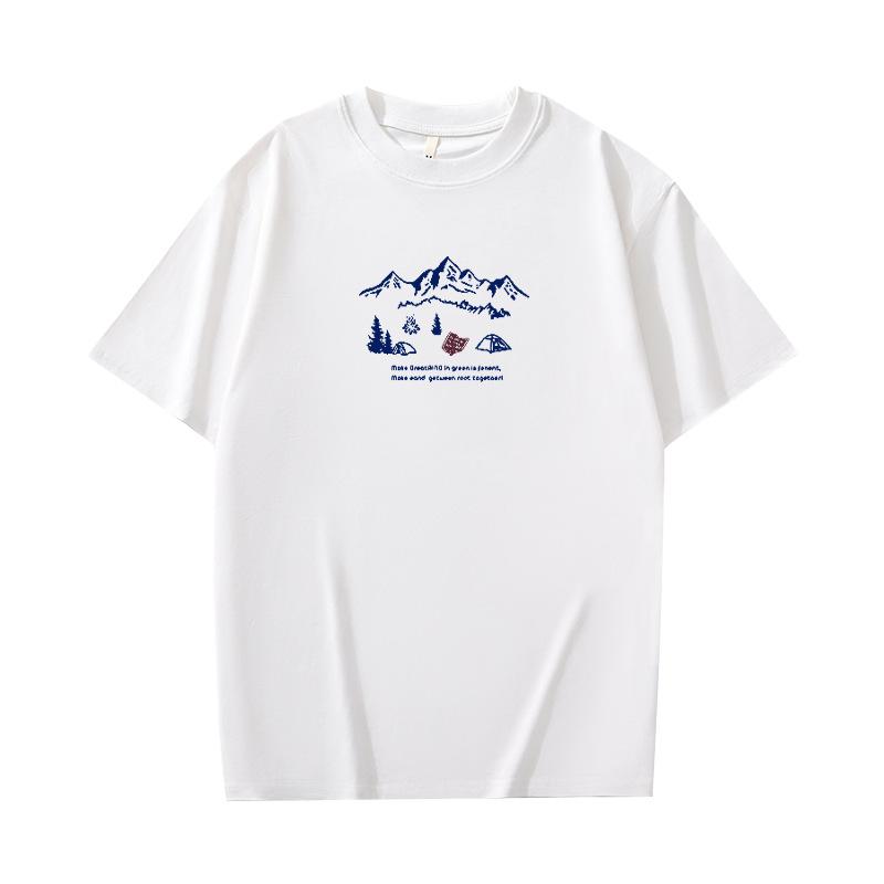 Cotton Short Sleeve T Shirt Fashion All Match Breathable Summer Sport T-shirt Men Top
