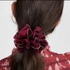 Golden Edge Head Flower Korean Hair Rope High Elastic Rubber Band Fabric Wavy Edge Large Intestine Scrunchi Hair Woman Tiara C31