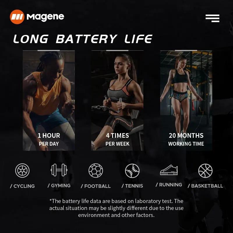 Magene H64 Dual Mode HR Monitor - ANT+/Bluetooth Chest Strap for Cycling, Running & Fitness (Wahoo/Garmin Compatible)