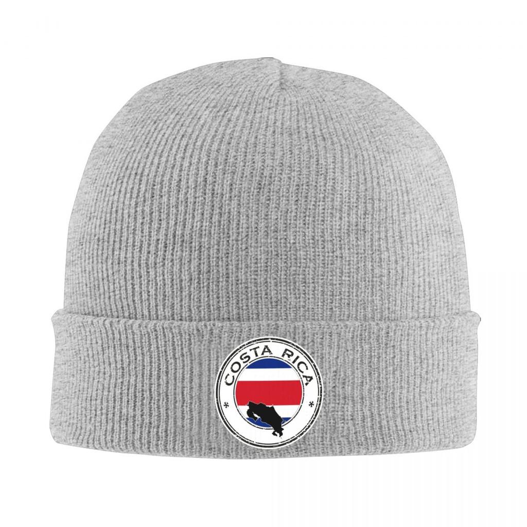 Costa Rica Flag Graphic Warm Knitted Cap Winter Knit Bonnet Hat Skullies Beanies Hip Hop Caps for Unisex