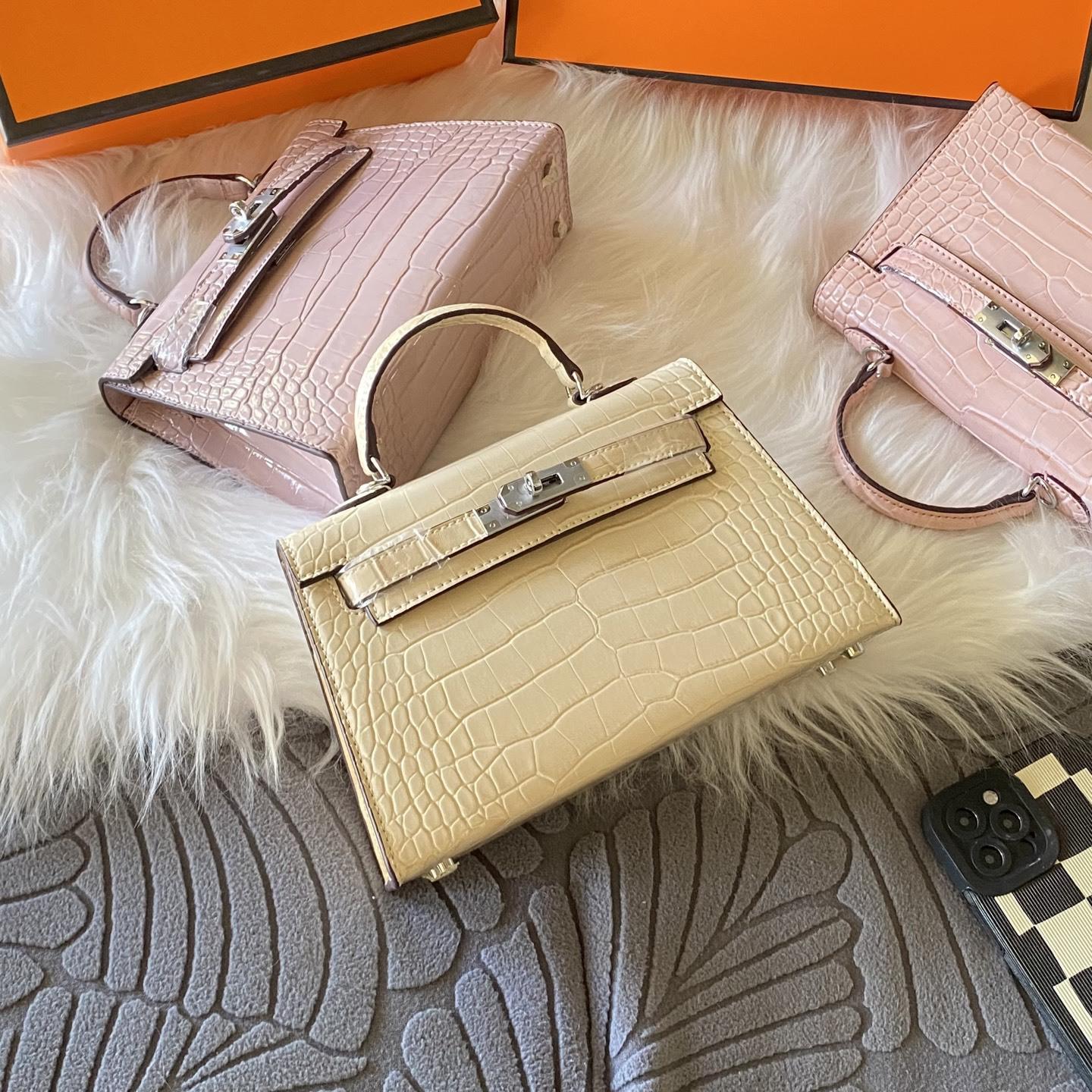 Новая изысканная женская сумка-мессенджер, маленькая сумка, сумка с тиснением под крокодила, высококлассная мини-универсальная сумочка. 22cm