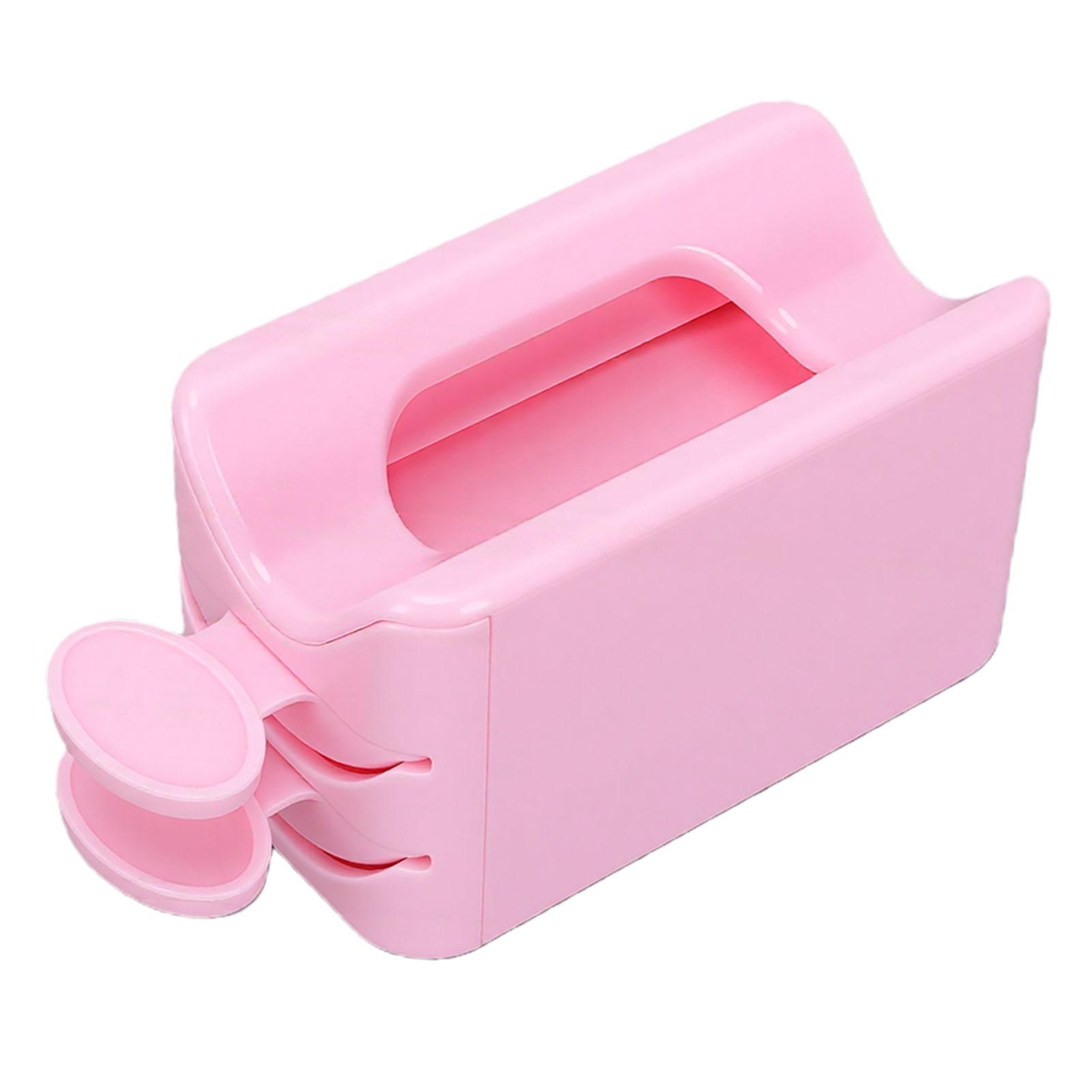 

Dip Powder Recycling Tray System 2 Layer Recycling Case Nail Dip Powder Container with Cleaning Brush Pink 3PCS