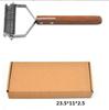 Double Row Cat and Dog Hair Comb Specific Pet Hair Removal Cleaning Tool with Wooden Handle Stocked Feature
