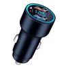 160W Multi-Port Car Charger with PD & Flash Charge, Digital Display, Metal Body - Compatible with Apple & Huawei
