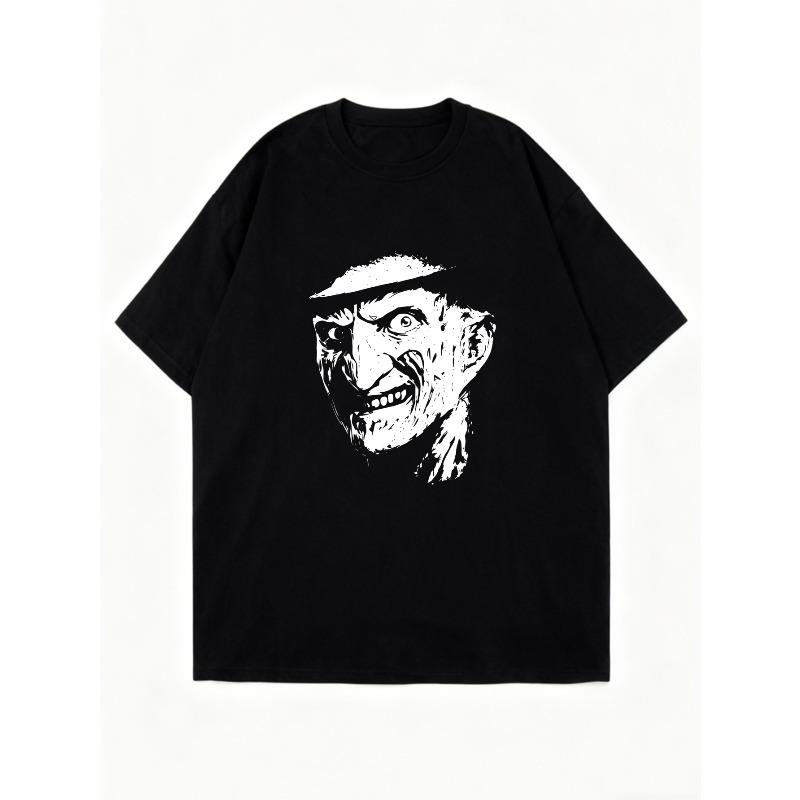 Oversized T Shirt Dress Black Man Face Graphic Print Casual Streetwear Fashion Statement Piece For Everyday Wear And Outings