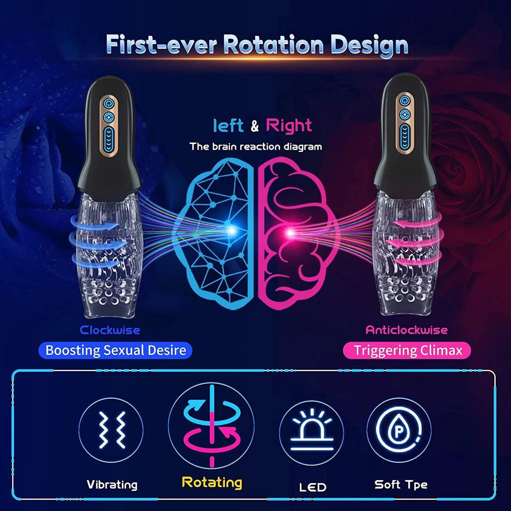 2024 Automatischer Masturbator für Männer Rotation Blowjob Sexmaschine Männliche Masturbatoren Cup Vibrator Penismassagegerät Vagina Sexspielzeug für Erwachsene
