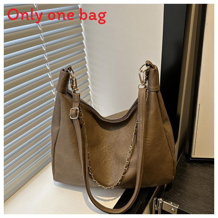 Minimalist Pu Tote Bag For Women With Large Capacity And Chain Accents For Daily Use