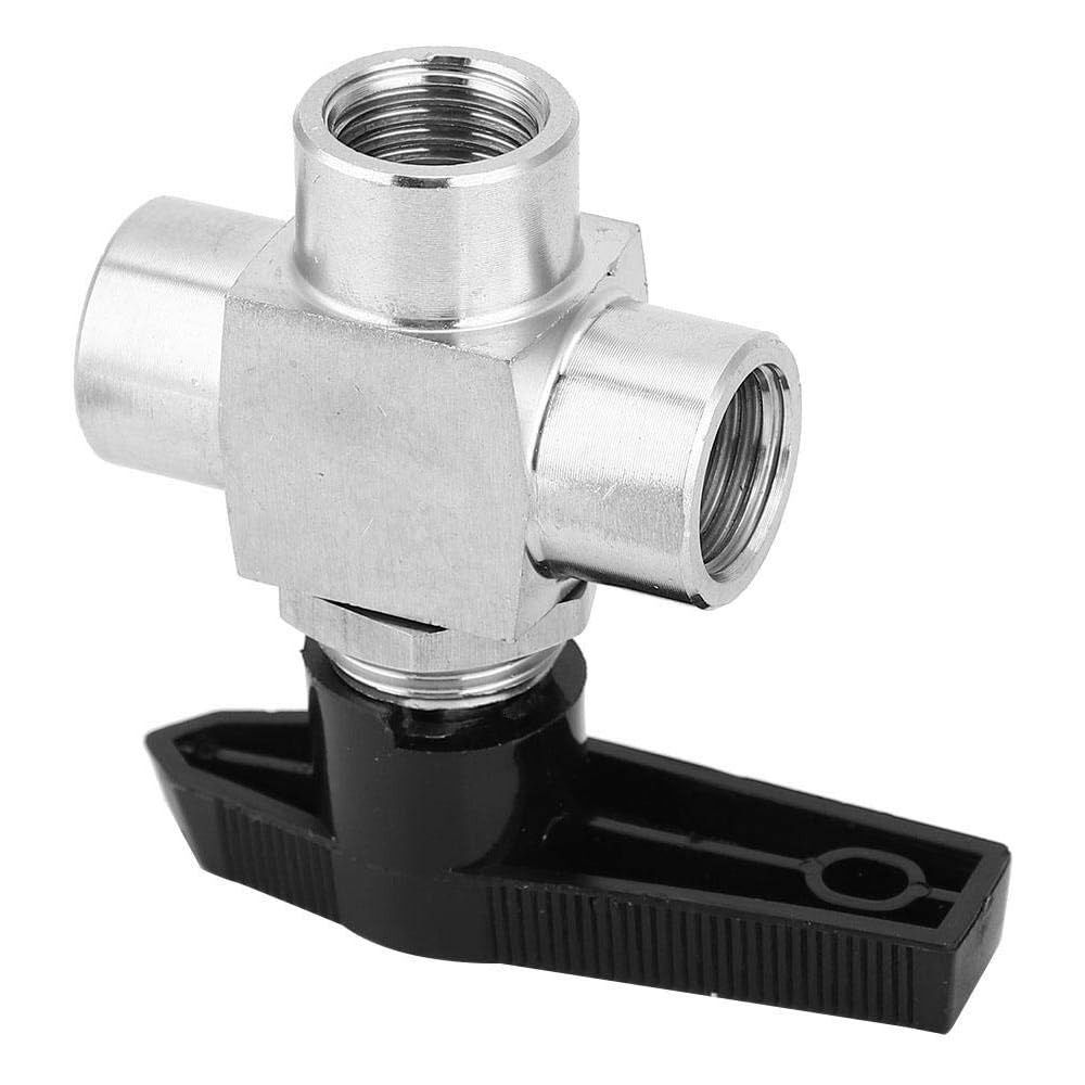 3 Way Ball Valve 1/4“ Air Tube Hand Valve Thread Spring Check Valve   Water Pipe Flow Control