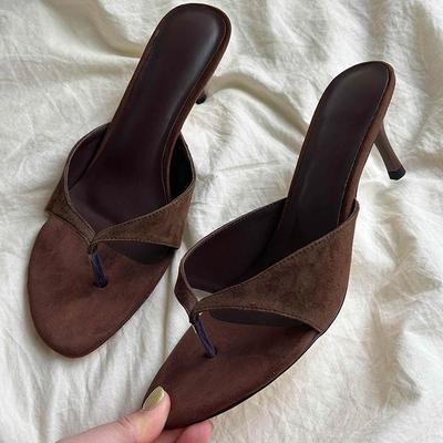Mode 2025 Neue Sommer Damen Zehensteg High Heel Pantoletten Mode Kleid Slide Damen Outdoor Abendparty Sandalen