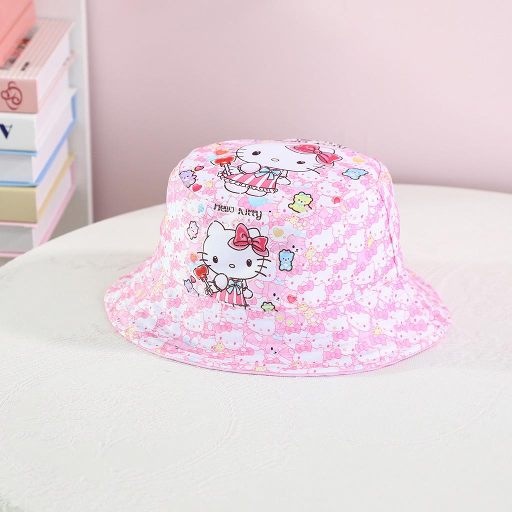 Stitch Kuromi Cartoon Print Fisherman Hat With Uv Protection For Outdoor Sun Shade