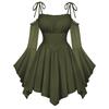 Rochie Corset Colorată Femei Decolteu Bardot cu Buzunare, Boemă pentru Petrecerea de Halloween