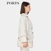 Ports Women's Creamy White Double-Faced Wool Short Coat