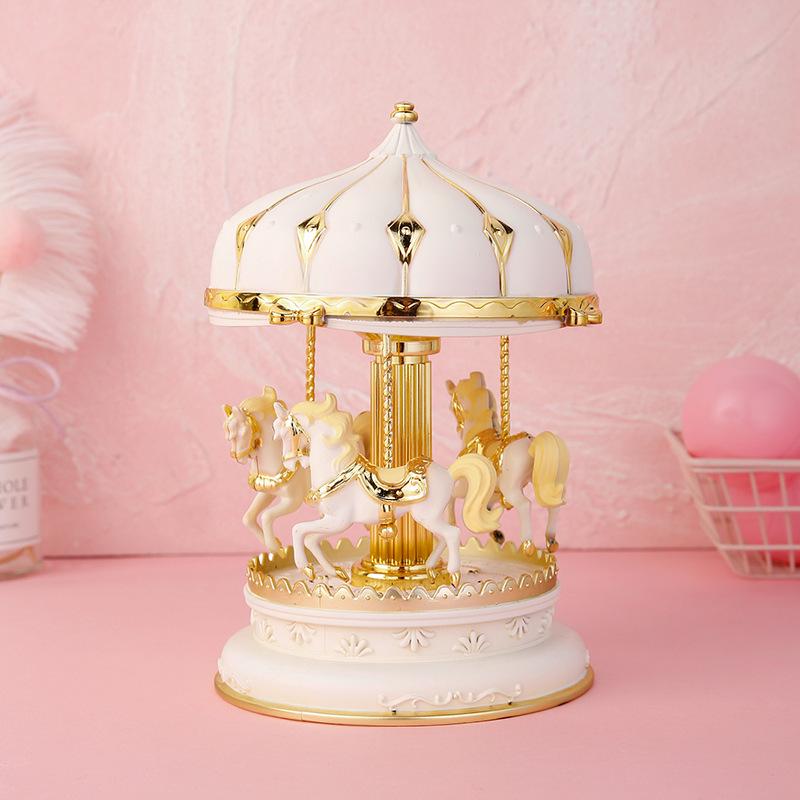 Illuminated Carousel Music Box: Creative Indoor Decor