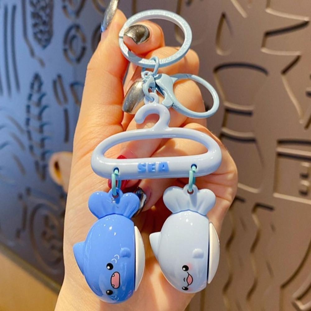

Забавный подвесной брелок-подвеска в виде рыбки, морская рыба, милый мультяшный кулон в виде рыбки, для пары синий