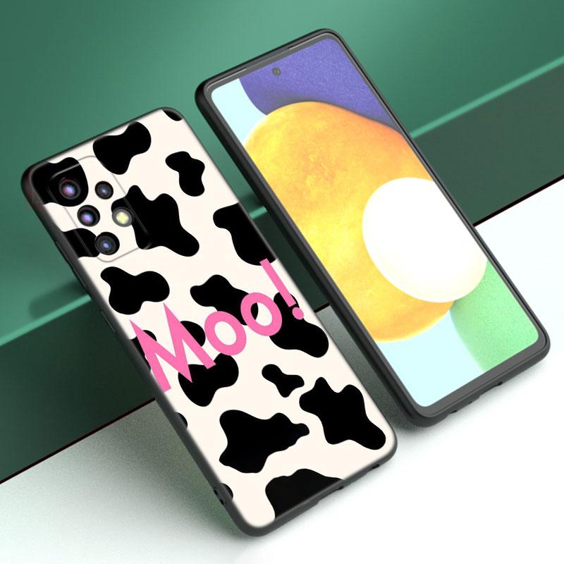 Colorful Milk Cow Print Case For Samsung A13 A22 A24 A32 A23 A25 A34 A35 A52S A53 A54 A55 A73 5G A12 A14 A15 A31 A33 A50 A51 A72