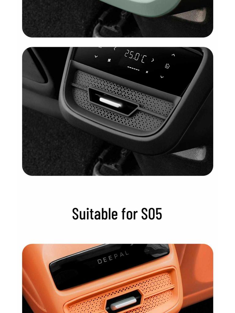 Dark Blue SL03/S07/L07/S05 Rear AC Vent Protective Covers for Car Accessories.