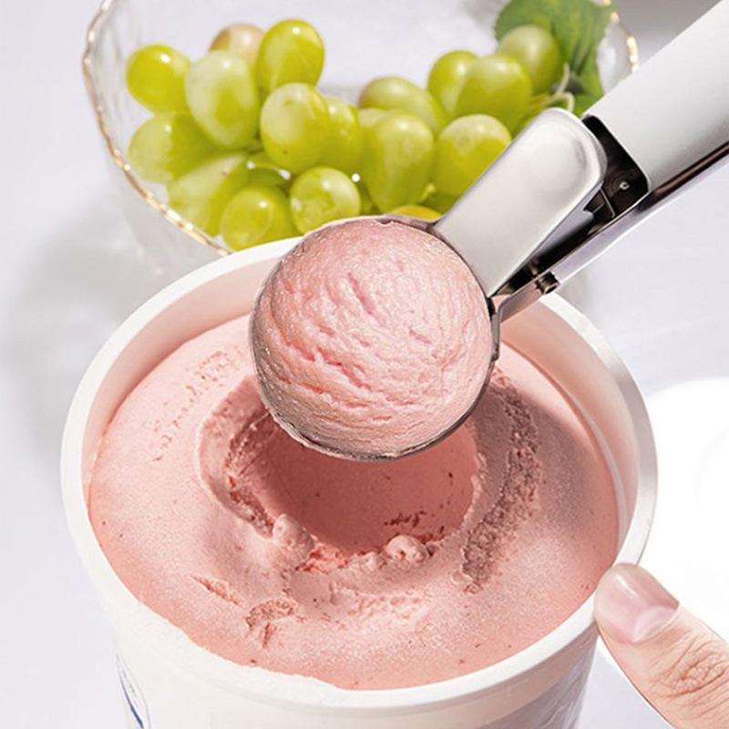 Stainless Steel Dual-purpose Ice Cream Scoop  Multifunctional Fruit Scoop Ice Cream BallScooper Kitchen Supplies Ice Cube