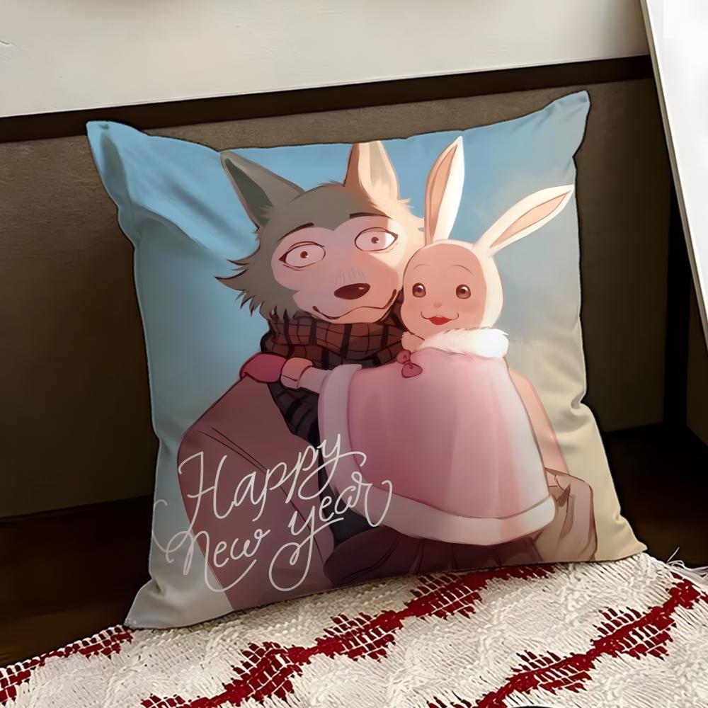 Cartoon BEASTARS Cushion Cover Reversible Soft Durable Pillow Cover Home  Car MultiScene Use for Daily Comfort