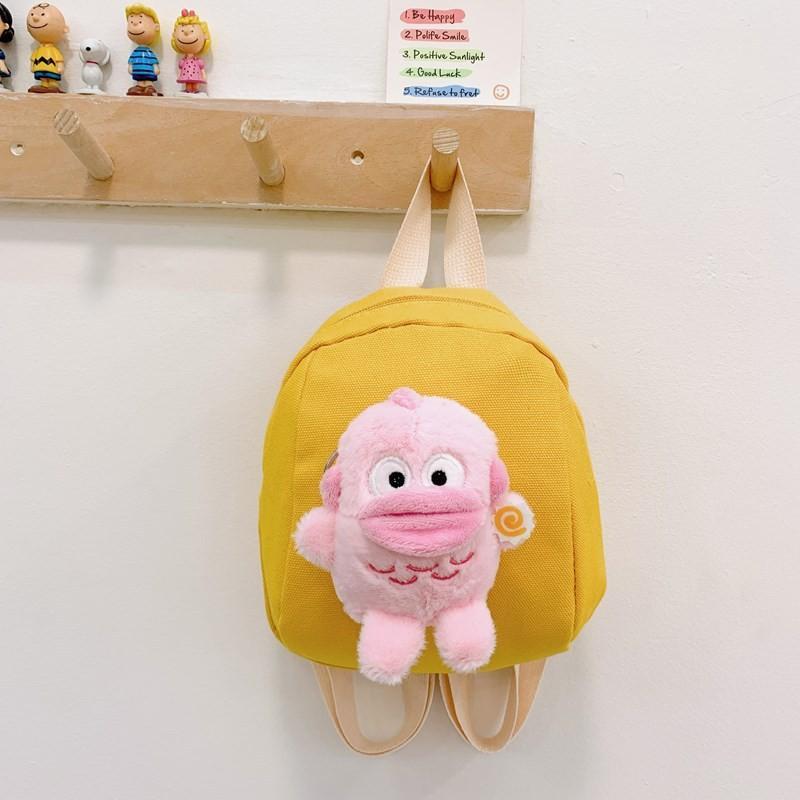 Adorable Cartoon Character Backpack For Kids Stylish Breathable Canvas Bag Preschool
