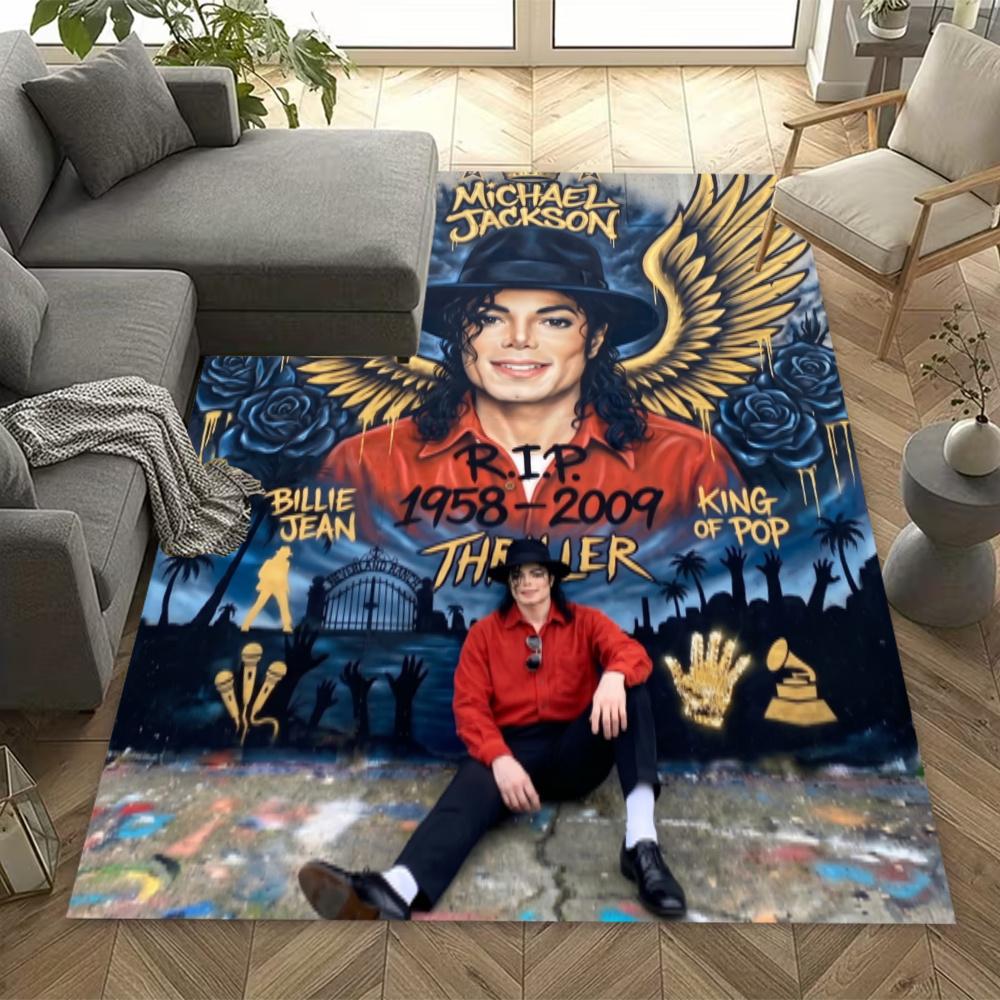 Michael Jackson Pop Art Portrait Floor Rug Office Rug Suitable For Foyer Decorate Room Kitchen Game Room Antislip Carpet Anime Office Decor