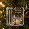 Holiday Party Hanging Decor 2Pcs Christmas Cash Gift Holder Ornament, Acrylic Money with Tree Decorations Santa Snowman Design, Pendant for