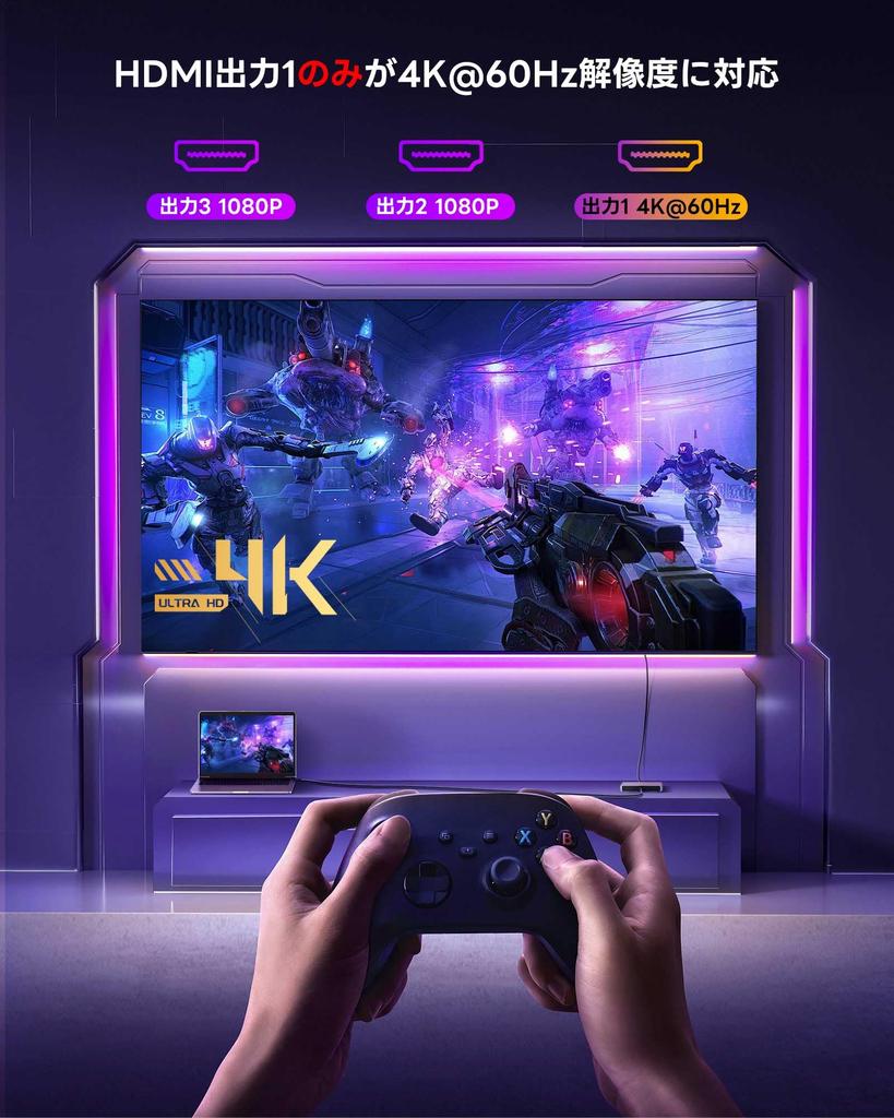 avedio links USB C to HDMI conversion HDMI supports extended mode 100W PD charging for OS adapter, 4K@60Hz splitter, (MST/ABCD), port, 4-screen