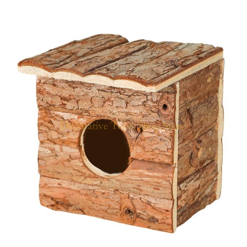 QX2E Hamster Shelter House for Small Animal Hideaways House Cabin Hideouts Habitat Cage Decors for Squirrels Chinchillas