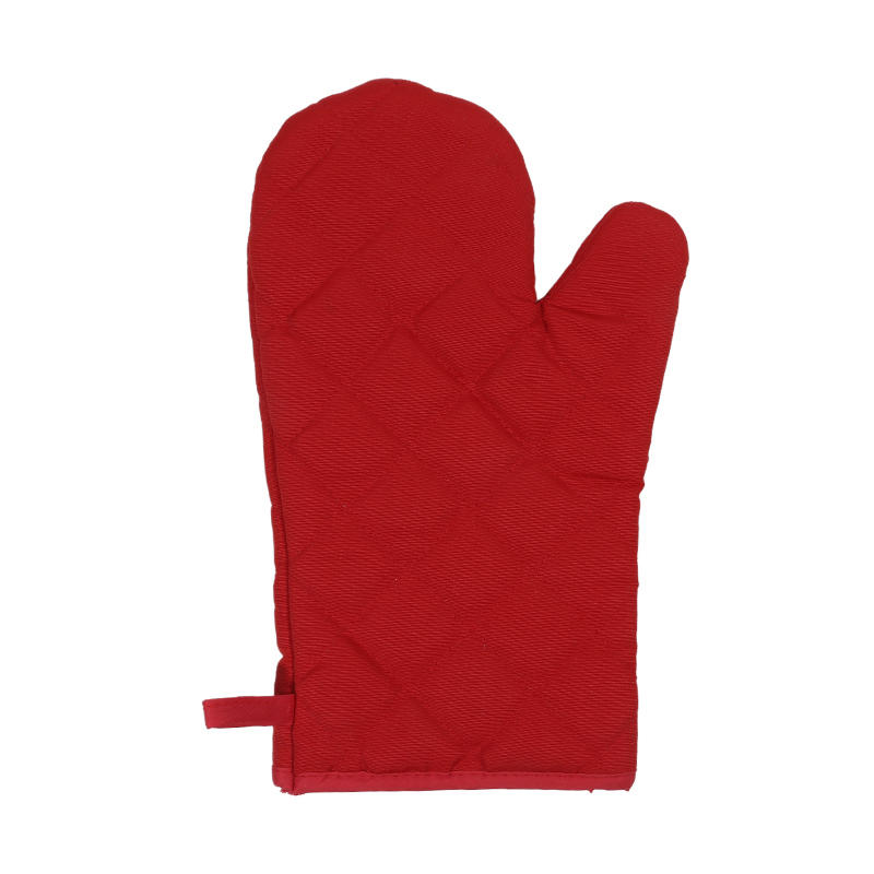 1PC Heat Resistant Oven Mitts Kitchen Gloves Microwave Safe Long Anti Scalding Cloth Mittens For Cooking Baking Solid Color Protective Gear
