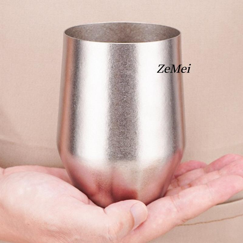 1Pcs Pure Titanium Double-Wall Water Cup,Beer Mug,Tea Cup,Coffee Goose Egg Cup Lightweight Portable Outdoor Camping Travel Mug