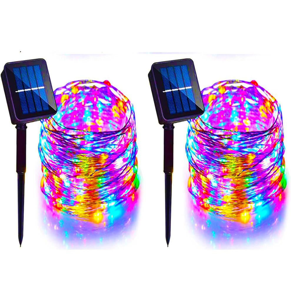 4Pack 400 LED Solar Light Outdoor Lamp String Lights For Holiday Christmas Party Waterproof Fairy Lights Garden Garland
