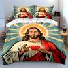 Sacred Heart with halo. Bedding sets Duvet cover sets Duvet covers Pillowcases(1 * Duvet Cover 2 * Pillowcases without duvet insert)