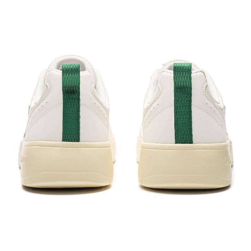 Li Ning Synthetic Leather Sports Fashion Classic Versatile Comfortable Soft Low-Top Casual Shoes Men sneakers Cloud-White Cypress-Green AGCW489-4