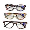 European & American Fashion Pattern Reading Glasses: Stylish Flower Jade Design, High-Definition Lens, Elegant PC Jelly Bag Included