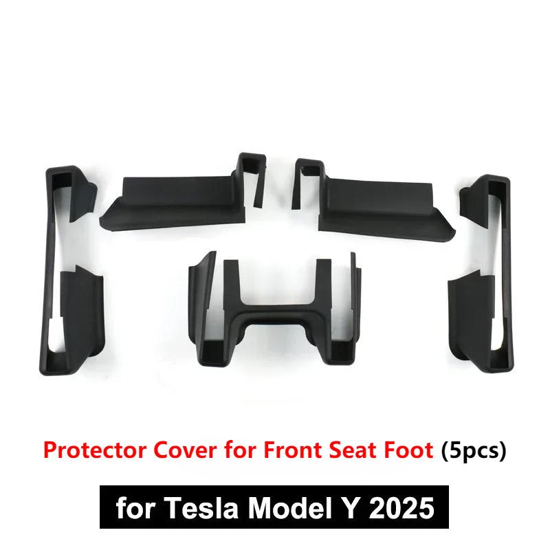 For Tesla Model Y Juniper 2025 Full Protection Accessories Front Seat Rail Guard Sticker Rear Door Sill Protector Anti-kick Pad