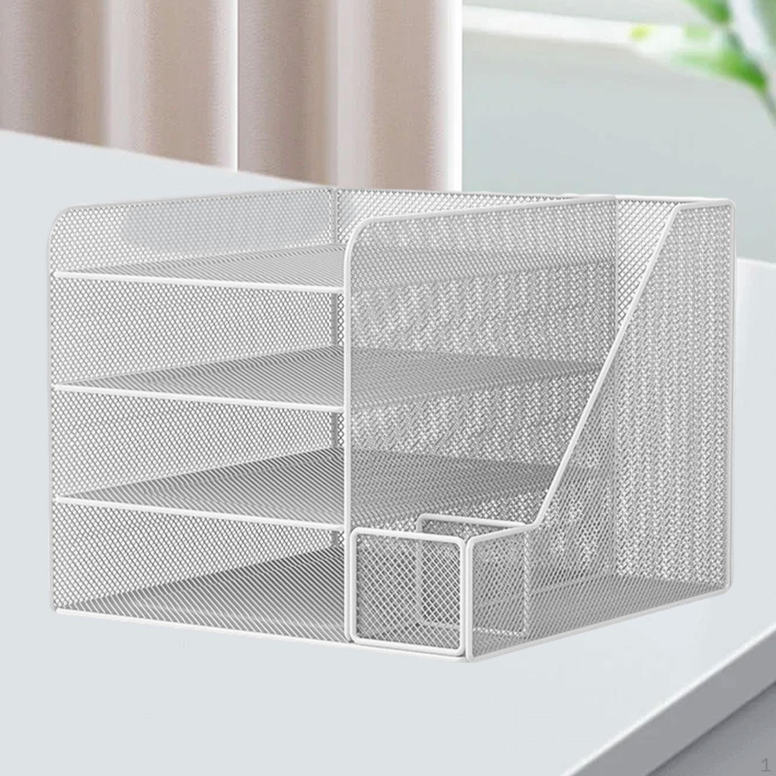 

Настольный органайзер для хранения документов, держатель для ручек, креативный лоток для бумаги, сетчатый файл для