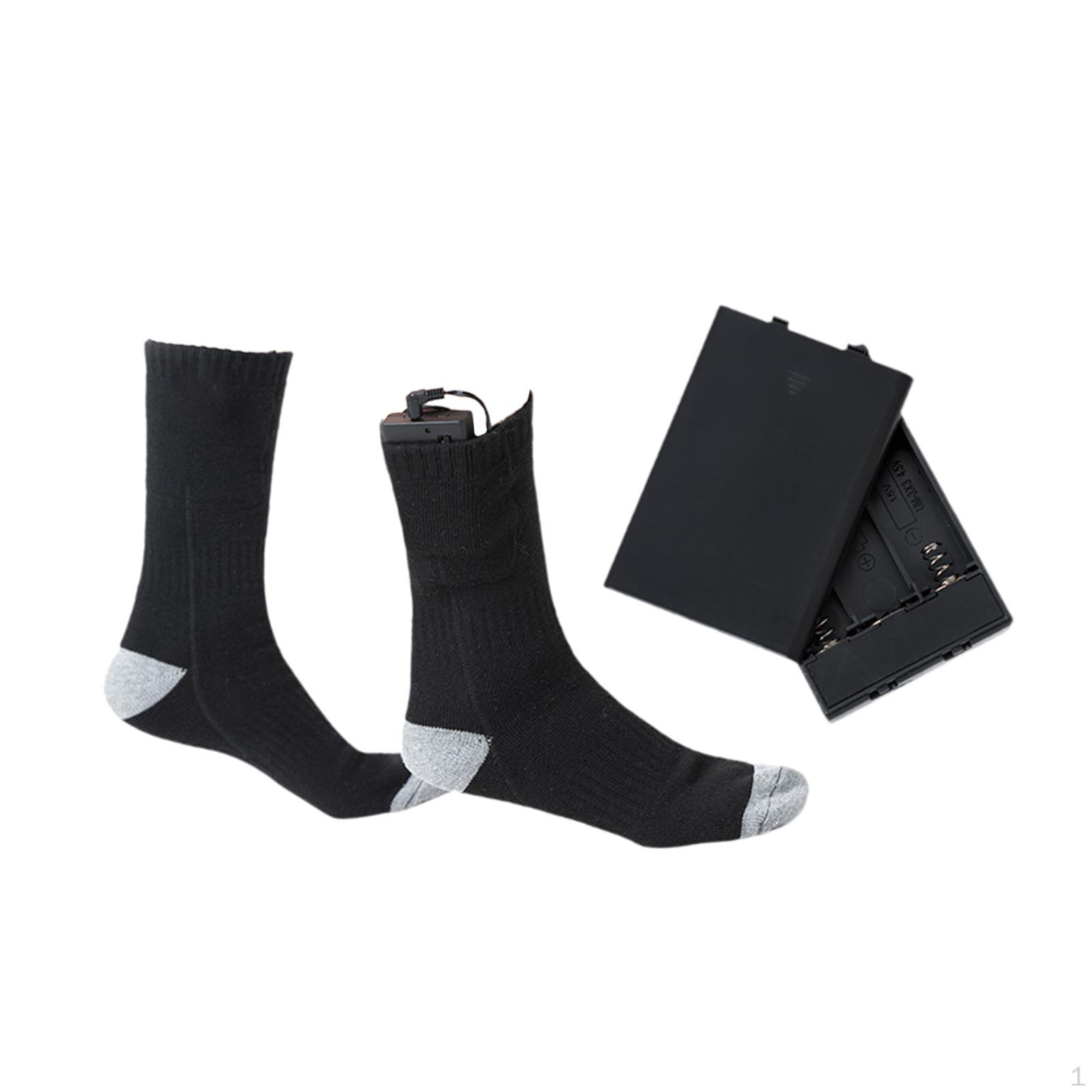 

Heated Socks Washable Heating for Campingskating Outdoor Indoor Hiking Gray Temp Adjust Black constant Temp
