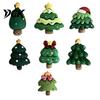 Holiday Fridge Decorations 7Pcs/Set Mini Christmas Tree Refrigerator Magnet, Xmas Shape Magnets Decorative Magnet for Whiteboard Locker Door