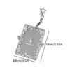 Clear Acrylic Photo Card Holder Lovely Wing Print Star Keychain Anti-drop for K- Fans Card Display Ornament