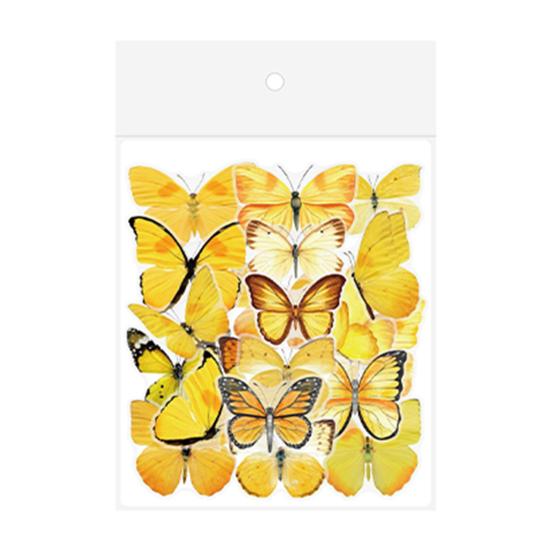 

40 шт./пакет, красивая наклейка для скрапбукинга, гладкая поверхность, красочный узор бабочки, водонепроницаемая наклейка на окно для детей 2