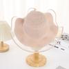 Sunscreen wavy edge straw hat high value DIY straw hat women's seaside sunshade breathable sunscreen straw hat
